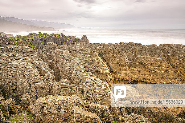 Neuseeland  Südinsel  Punakaiki  Pancake Rocks und Blowholes Walk im Paparoa-Nationalpark