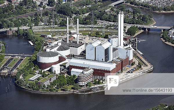 Kraft-Wärme-Kraftwerk Tiefstack Billbrook Hamburg Deutschland Europa