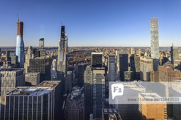 Ausblick auf Central Park vom Top of the Rock Observation Center Rockefeller Center Manhattan New York City New York State USA Nordamerika