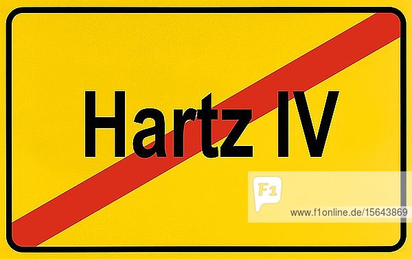Symbol picture end Hartz IV unemployment benefit II  Germany  Europe