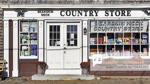 Kleines Geschäft  Schaufenster  Bearskin Neck  Rockport  Massachusetts  USA  Nordamerika