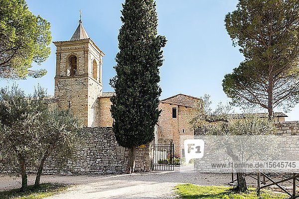 The Roman Abbey of Abbazia di Sassovivo  Foligno  Province of Perugia  Umbria  Italy  Europe