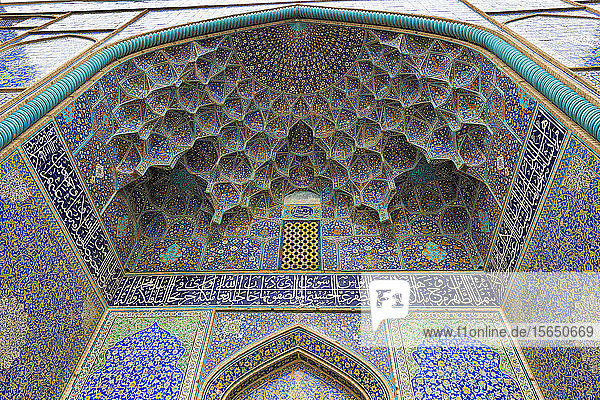 Decke  Masjed-e Imam Moschee  Maydam-e Iman Platz  Isfahan  Iran  Naher Osten