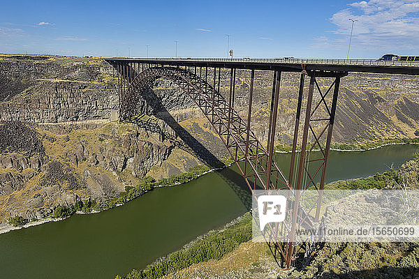 Bridge crossing Snake River at Twin Falls Idaho United States of America