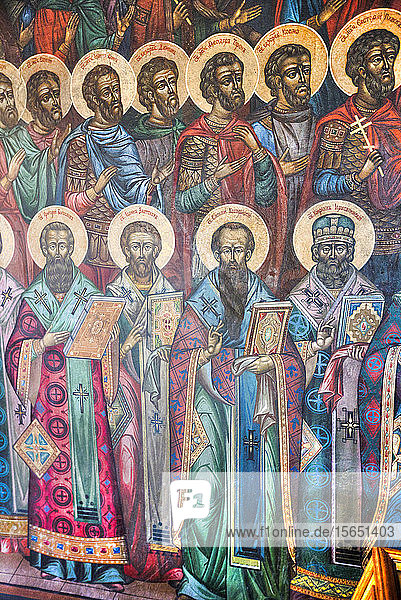 Fresken  Erzengel-Michael-Kirche  UNESCO-Weltkulturerbe  Jaroslawl  Goldener Ring  Oblast Jaroslawl  Russland