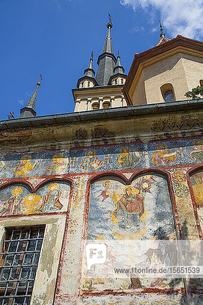 Außenfresken  Orthodoxe Kirche St. Nikolaus  gegründet 1292  Kronstadt  Region Siebenbürgen  Rumänien