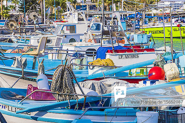 Ayia Napa Harbour  Limanaki in Agia Napa  Cyprus  Mediterranean