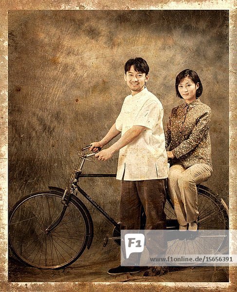 The young couple old photos