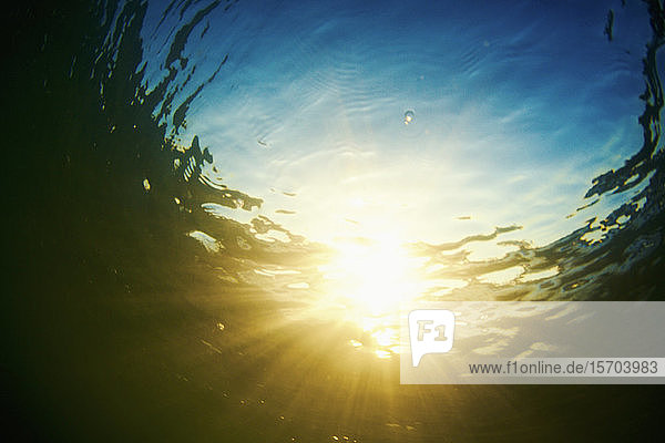 Unterwasserblick ruhiger Sonnenschein