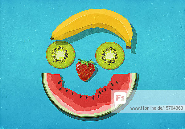 Obst-Smiley-Gesicht