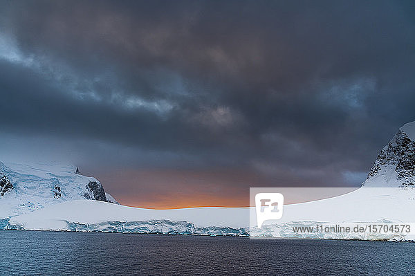 Clouds over Antarctic continent Lemaire channel Antarctica