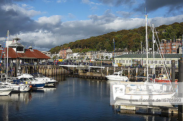 Hafengebiet  Rothesay  Isle of Bute  Westschottland  Vereinigtes Königreich  Europa