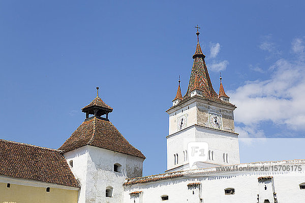 Clock Tower Harman Fortified Church 13th century Harman Brasov County Romania Europe