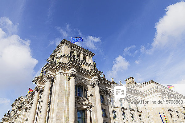 Germany Berlin Low angle view of Reichstag building