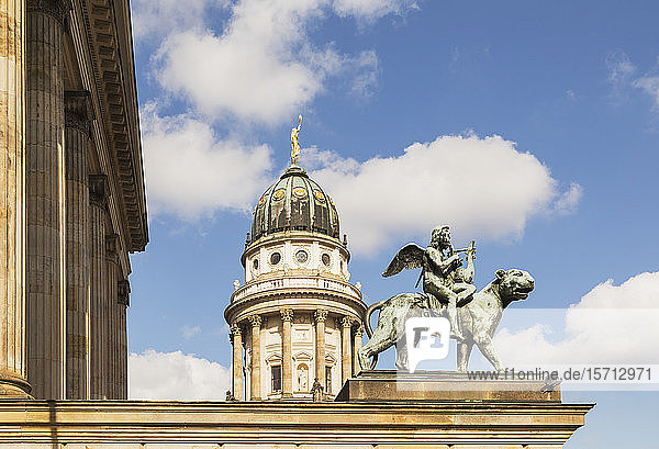 Germany Berlin Gendarmenmarkt Konzerthaus Berlin and French Cathedral