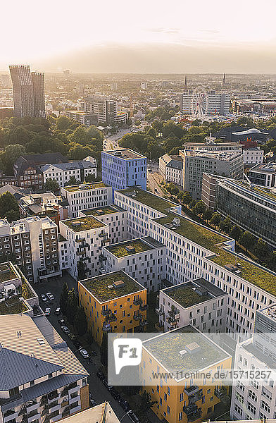 Deutschland  Hamburg  Luftaufnahme der Neustädter Mehrfamilienhäuser
