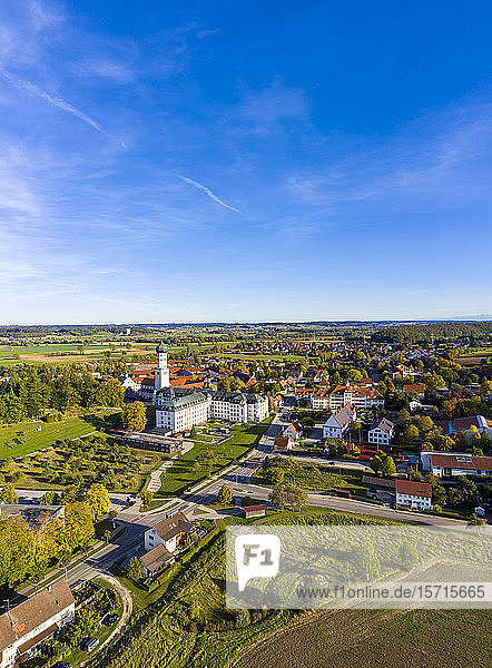 Deutschland  Bayern  Ursberg  Luftaufnahme der Abtei Ursberg der franziskanischen Kongregation St. Josef