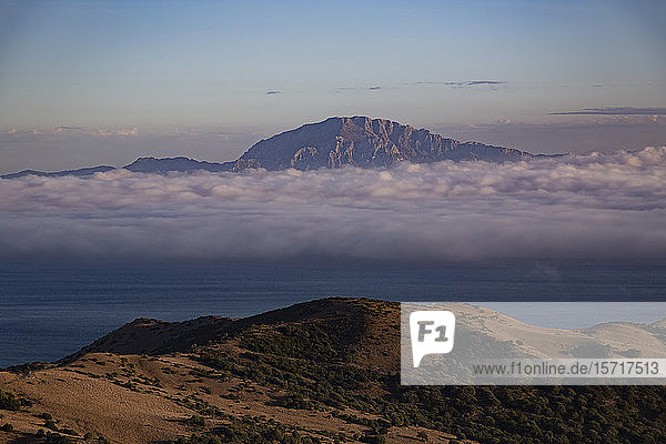 Spain  Clouds over Strait of Gibraltar at dusk
