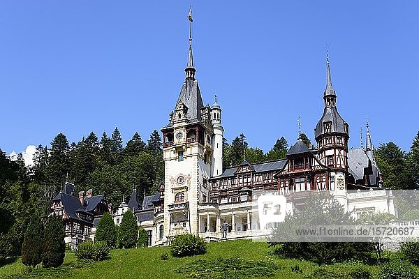 Castle Peles  Sinaia  Transylvania  Romania  Europe