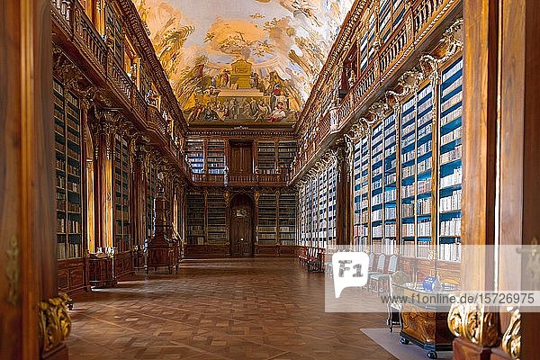 Philosophischer Saal  Strahov-Bibliothek  Strahov-Kloster  Hradschin  Prag  Tschechische Republik  Europa
