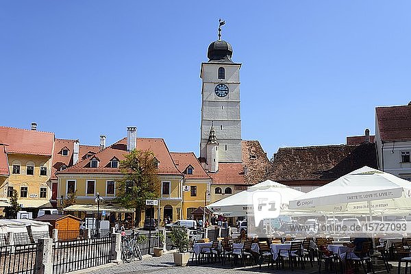 Turnul Sfatului  Ratturm oder Ratsturm  Altstadt  Kleiner Ring  Sibiu  Siebenbürgen  Rumänien  Europa