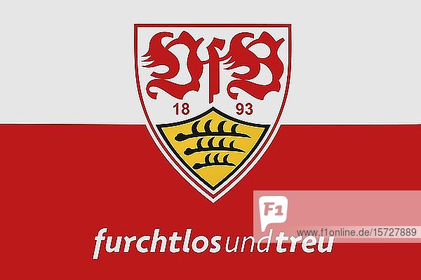 Logo und Wappen  Flagge  VfB Stuttgart  Deutschland  Europa