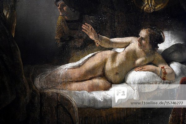 Danae  1643  oil on canvas by Rembrandt  Hermitage museum St Petersburg Russia  Europe.