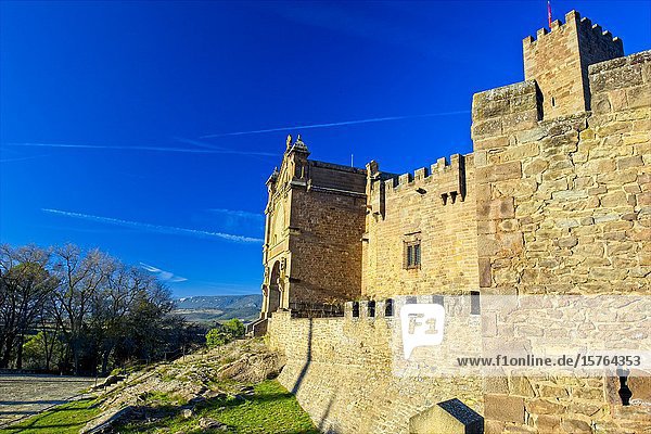 Castle of Xavier  the birthplace of Saint Francis Xavier. Navarre  Spain  Europe.