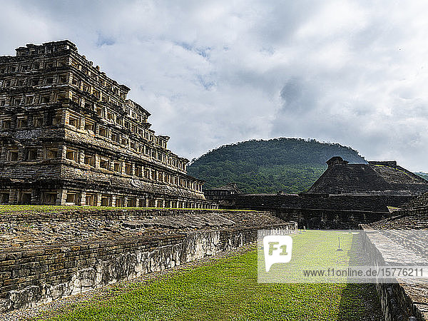Pyramid of the Niches Pre-Columbian archaeological site of El Tajin UNESCO World Heritage Site Veracruz Mexico North America