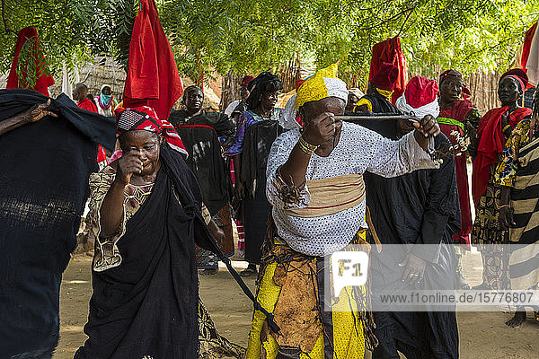 Voodoo ceremony in Dogondoutchi  Niger  West Africa  Africa