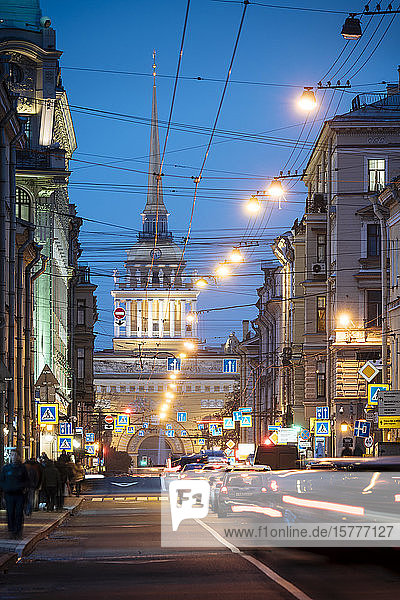 Außenansicht des Admiralteystvo-Gebäudes  St. Petersburg  Leningrad Oblast  Russland  Europa
