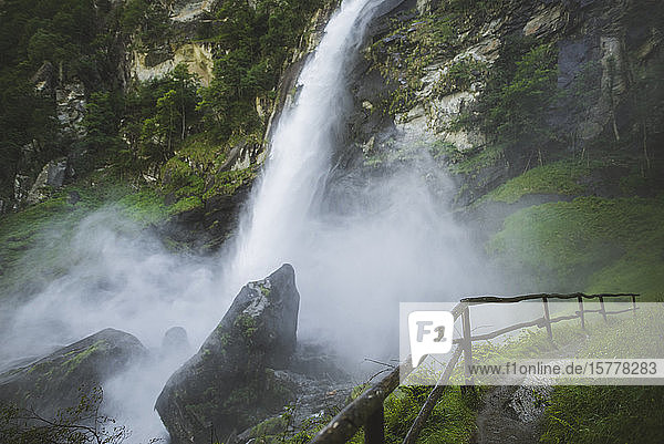 Waterfall in Foroglio Switzerland