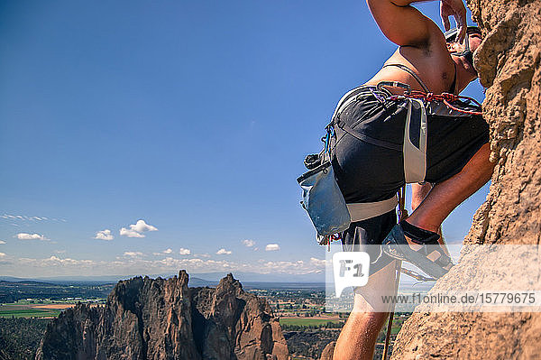 Felsklettern Smith Rock State Park Terrebonne Oregon Vereinigte Staaten