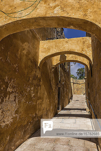 Malta Gozo Victoria Enge Gasse der historischen Cittadella