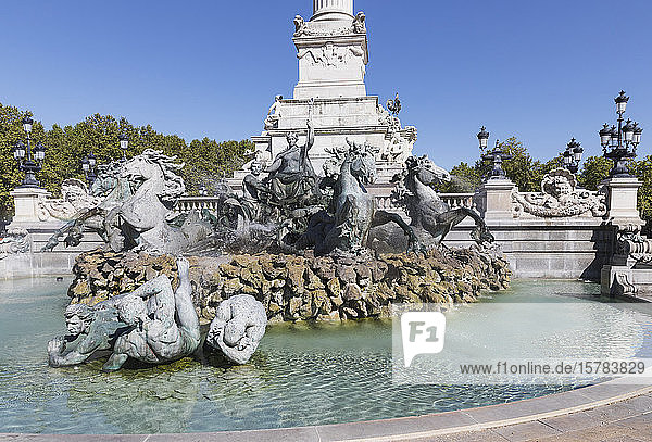 France Gironde Bordeaux Monument aux Girondins fountain