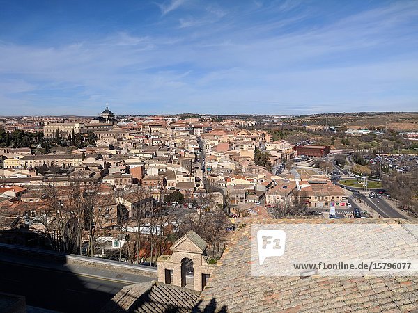 Aerial view of Toledo skyline  Spain.