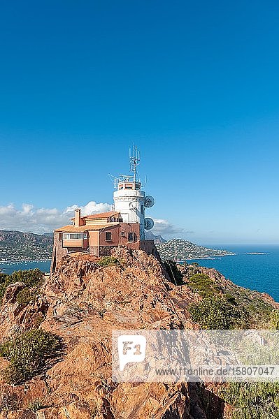 Lighthouse at Cap du Dramont Saint-Raphael Var Provence-Alpes-Cote d'Azur France Europe