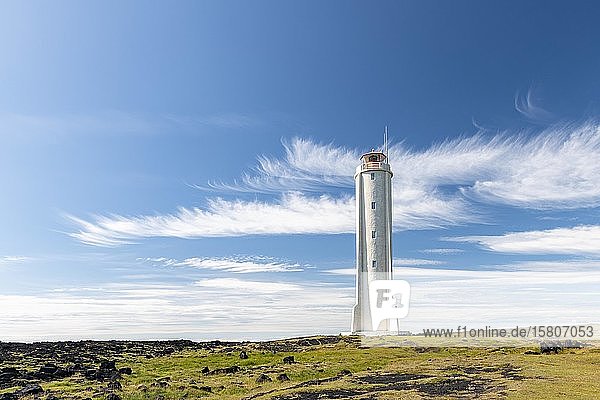 Malarrif-Leuchtturm  Snæfellsjökull-Nationalpark  Snaefellsnes-Halbinsel  Snæfellsnes  Vesturland  Island  Europa