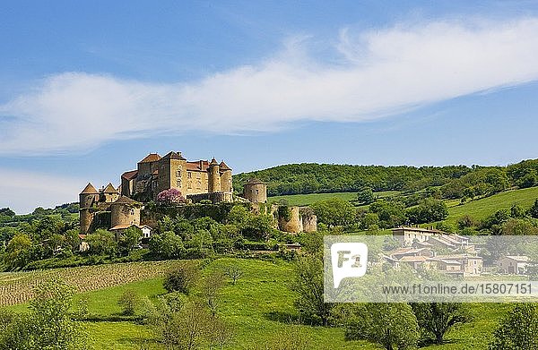 Schloss von Berze oder Festung von Berze le Chatel  Dorf Berze le Chatel  Departement Saone et Loire  Burgund  Frankreich  Europa