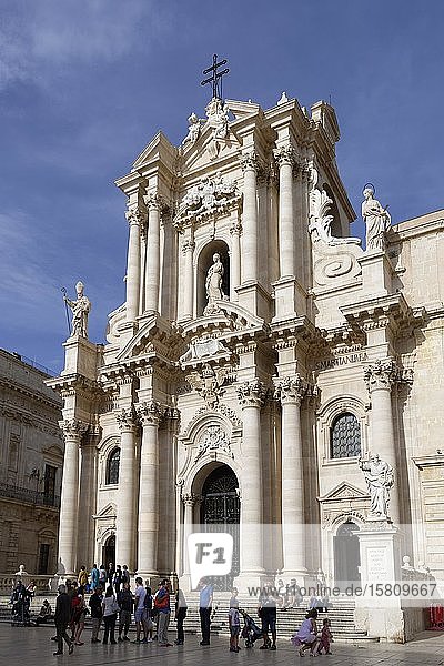Kuppel  Kathedrale Santa Maria delle Colonne  Siracusa  Sizilien  Italien  Europa