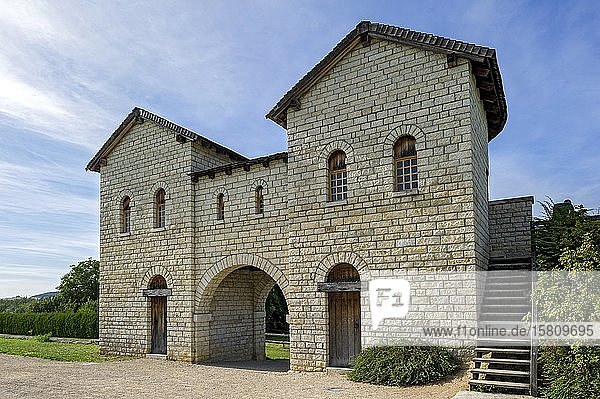 Römisches Kastell Biriciana  rekonstruiertes Nordtor  Porta decumana  Weißenburg in Bayern  Mittelfranken  Franken  Bayern  Deutschland  Europa