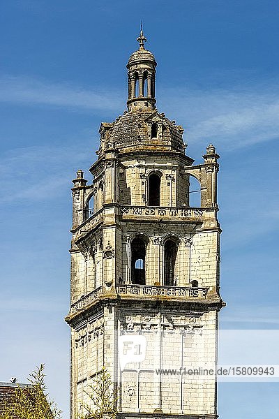 Turm Saint Antoine in der Königsstadt Loches  Departement Indre et Loire  Centre Val de Loire  Frankreich  Europa