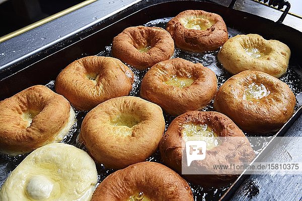 Pulled out doughnuts fry in oil Salvenalm Hohe Salve Hopfgarten Brixental Kitzbühel Alps Tyrol Austria Europe