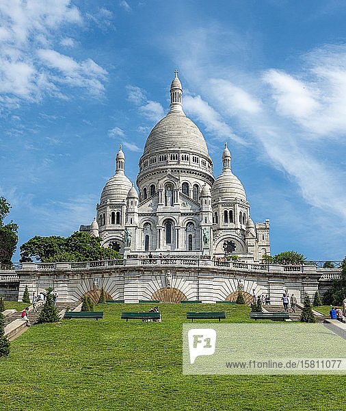 Basilika Sacré-C?ur Square Louise-Michel Montmartre Paris Frankreich Europa