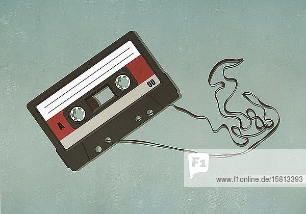 Pulled cassette tape