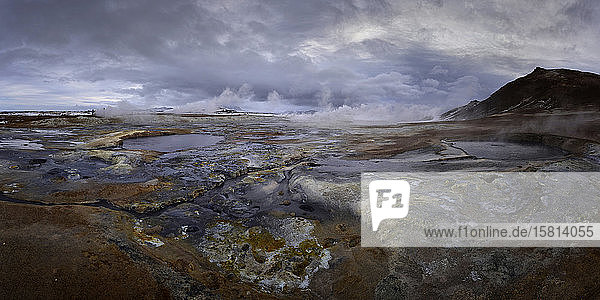 Schlammtöpfe im Thermalgebiet von Hverir  Island  Polarregionen