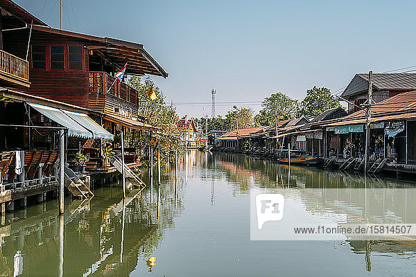 Emtpy Amphawa Floating Market  Bangkok  Thailand  Südostasien  Asien