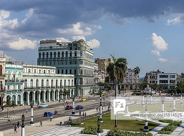 Paseo del Prado (Paseo de Marti)  Blick von oben  Havanna  Provinz La Habana  Kuba  Westindien  Karibik  Mittelamerika