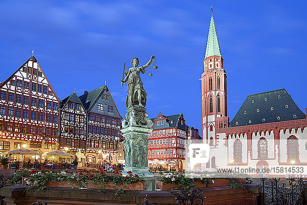 Romerberg (Old Town Square)  Frankfurt  Hesse  Germany  Europe