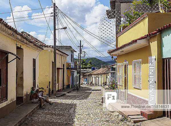 Straße von Trinidad  Provinz Sancti Spiritus  Kuba  Westindien  Karibik  Mittelamerika